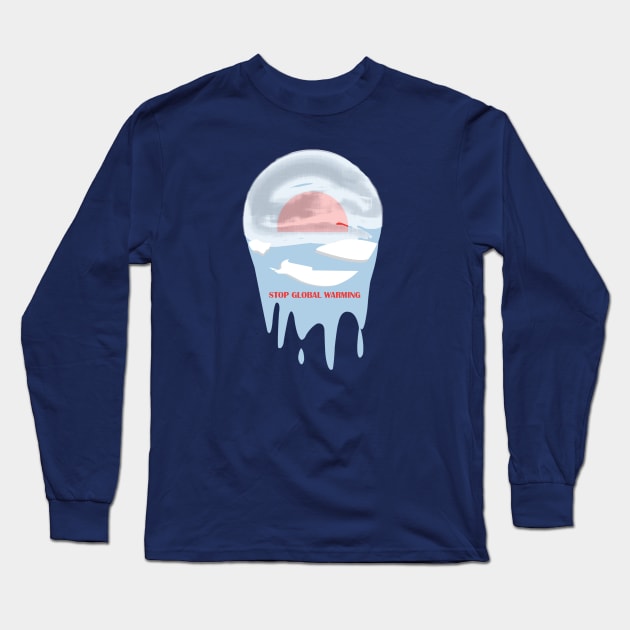 Stop Global Warming Long Sleeve T-Shirt by dddesign